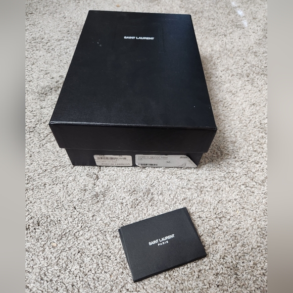 Yves Saint Laurent Crocodile Logo Black Heels 36 - Picture 12 of 16